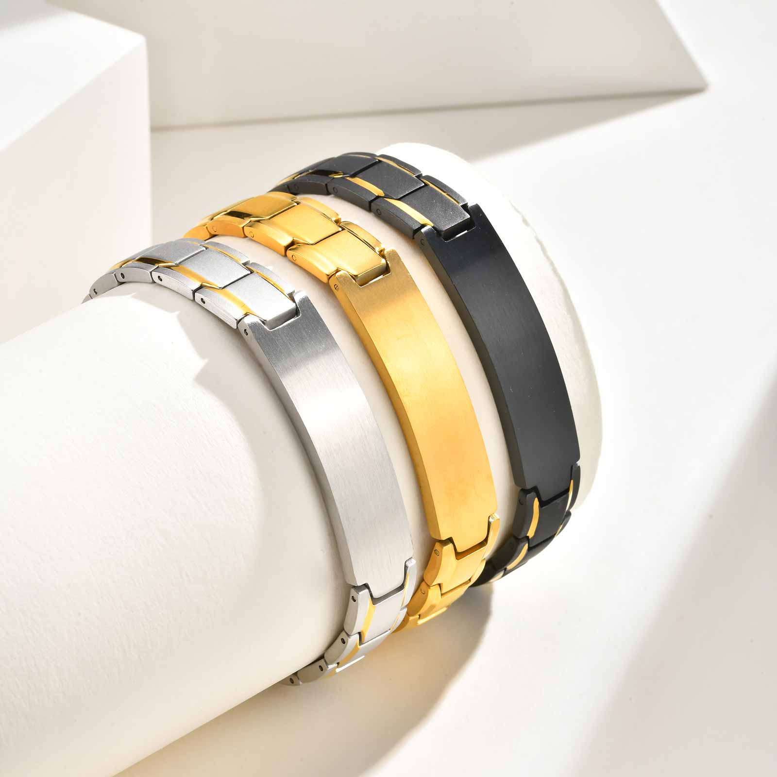 Jewelry Watches Men - Bracciale da uomo con testo inciso