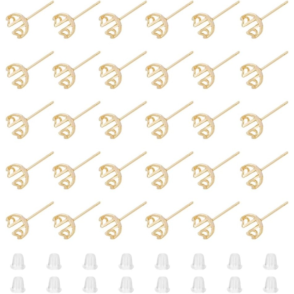 Pearl Stud Earrings - 30 pezzi di montaggio per orecchini