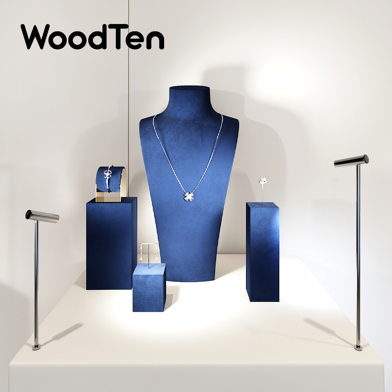 Jewelry Shop Watches - WoodTen Premium Blue Jewelry espositore Shop
