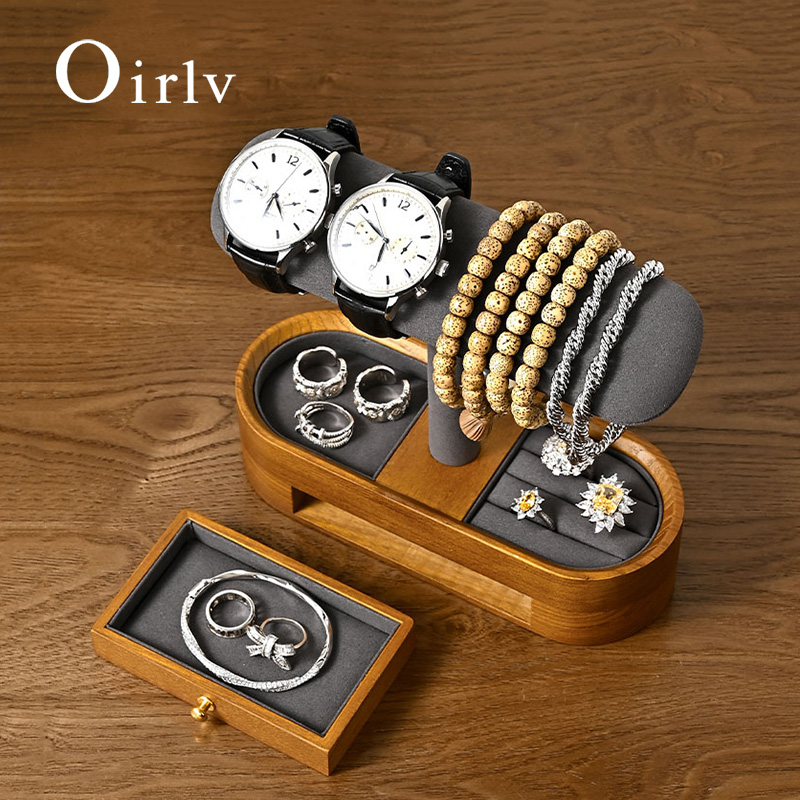 Jewelry Box Watches Bracelets - Oirlv Organizzatore per orologi in legno