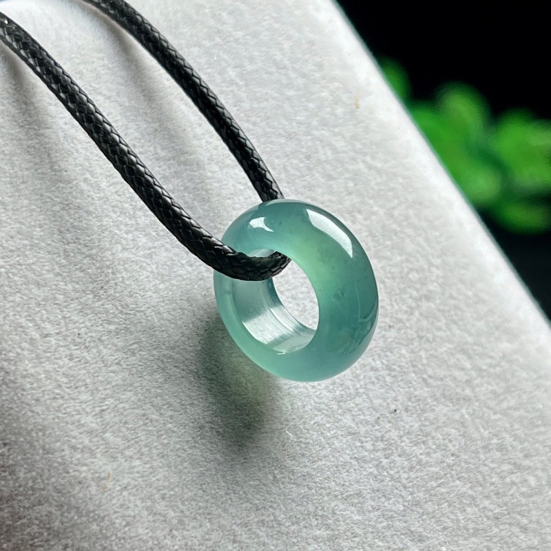 Jewelry & Watches Spółka Z Ograniczoną Odpowiedzialnością - Anello con Ciondolo Smeraldo Naturale Blu
