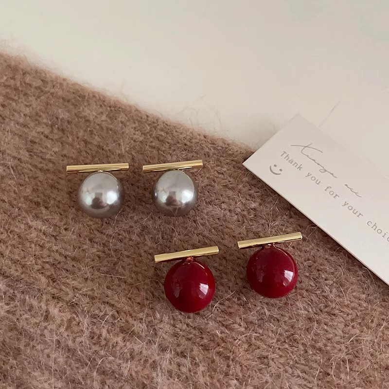 Pearl Stud Earrings - Orecchini di perle alla moda coreana