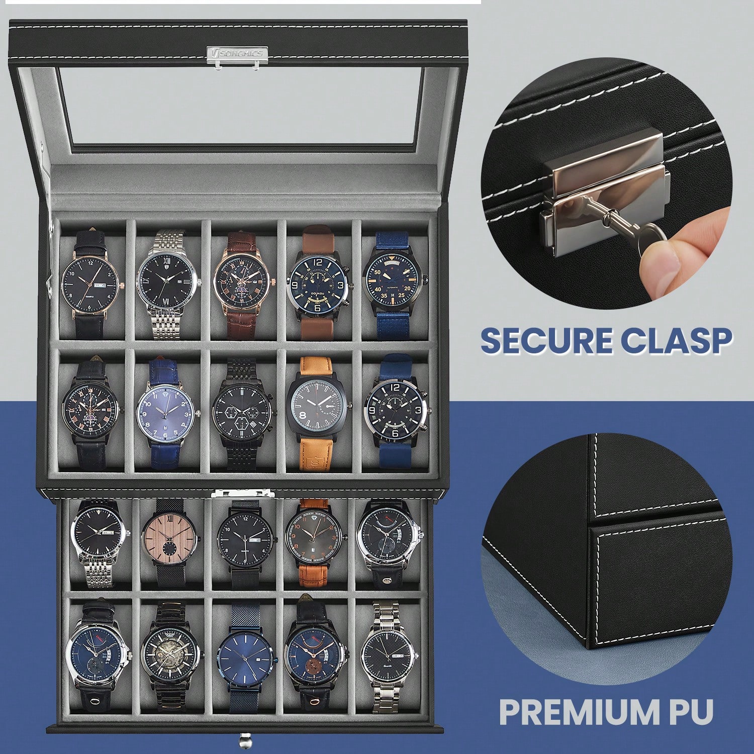 Scatola Porta Orologi a 20 Sco - Jewelry Watches Men recensione e prezzo