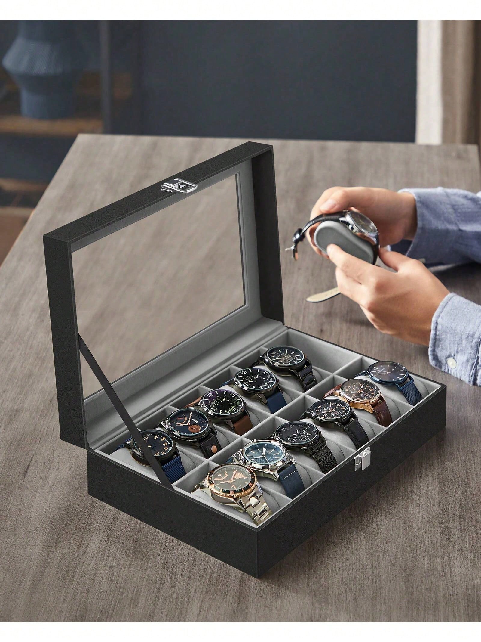 Scatola Porta Orologi a 12 Sco - Jewelry Box Watches Bracelets recensione e prezzo