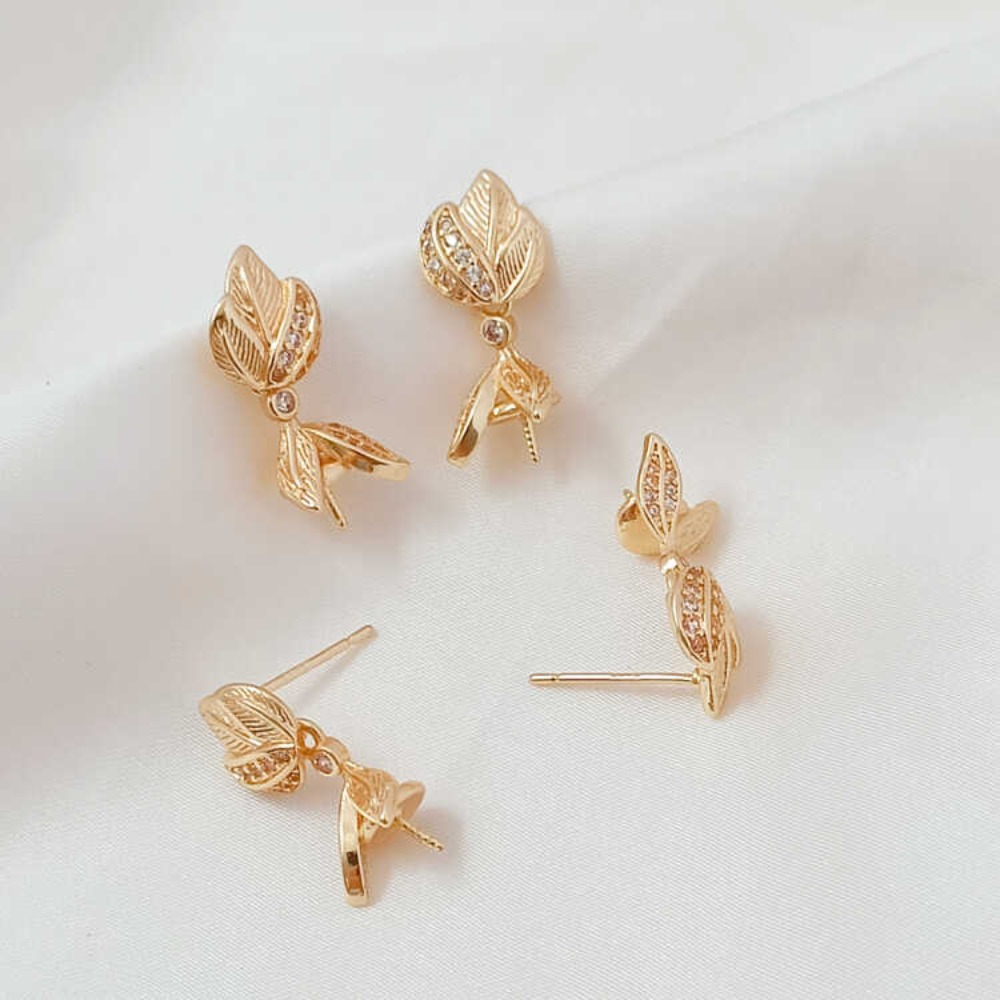 14K Micro-zirconio Barocco Spa - Pearl Stud Earrings recensione e prezzo
