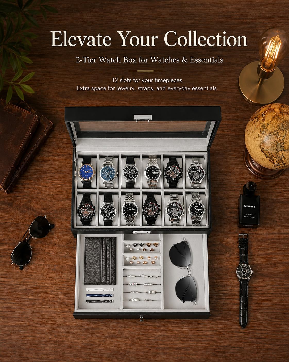 Scatola Porta Orologi da Uomo, - Jewelry Watches Men recensione e prezzo