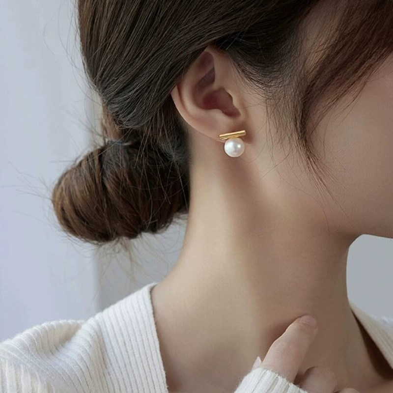 Orecchini di perle alla moda c - Pearl Stud Earrings recensione e prezzo